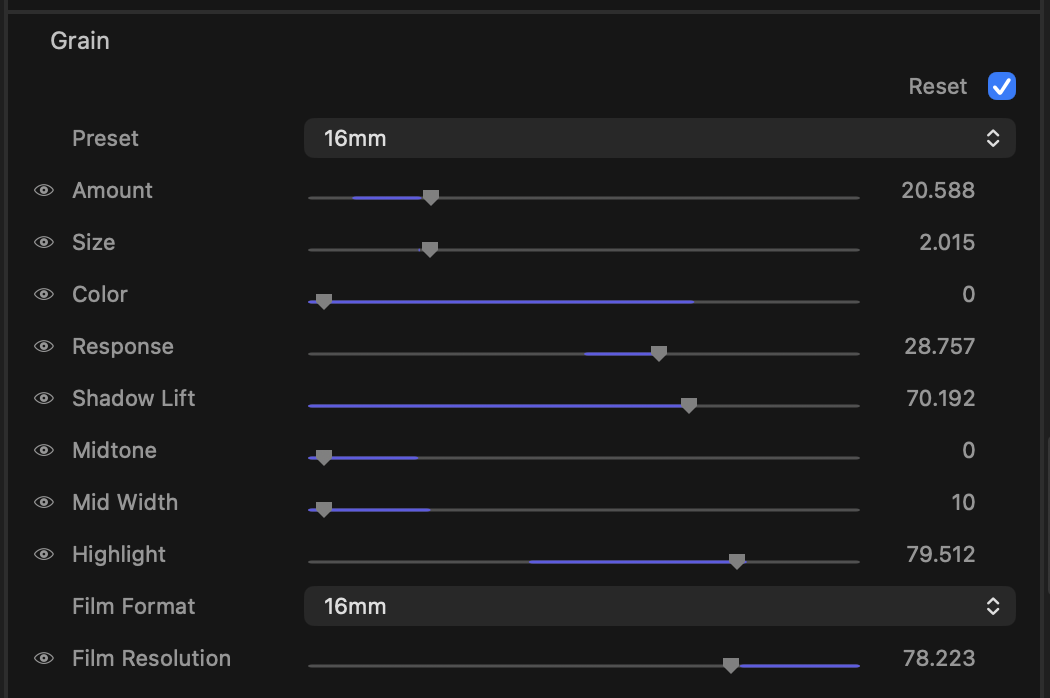 Grain stage control rows